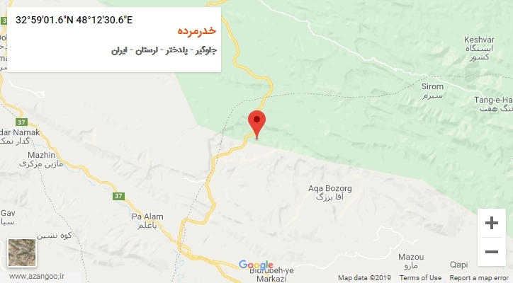روستای خدرمرده بر روی نقشه