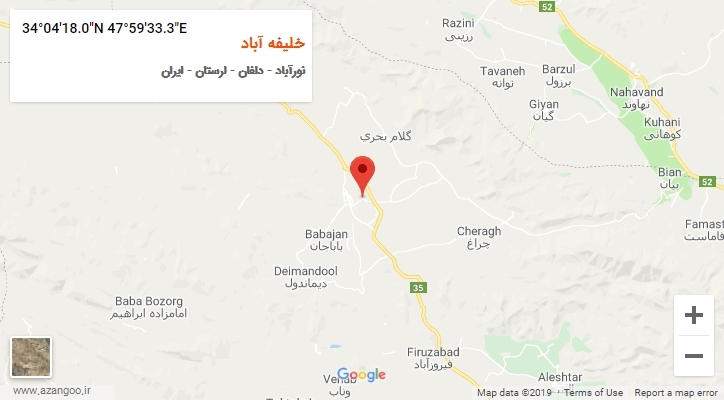 روستای خلیفه آباد بر روی نقشه