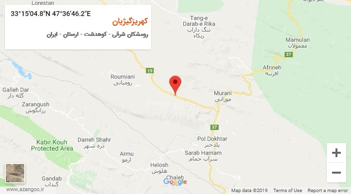 روستای کهریزگیژیان بر روی نقشه
