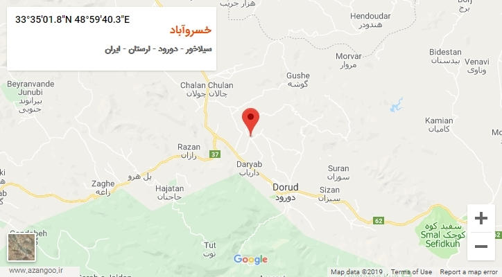 روستای خسروآباد بر روی نقشه