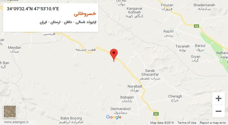 روستای خسروخانی بر روی نقشه
