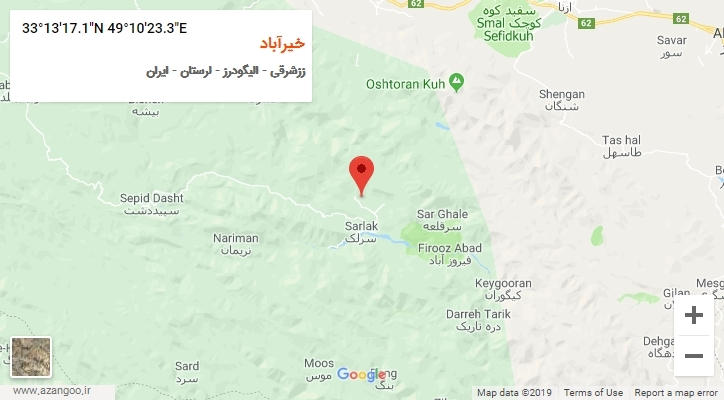 روستای خیرآباد بر روی نقشه