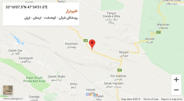 روستای خیردرار بر روی نقشه
