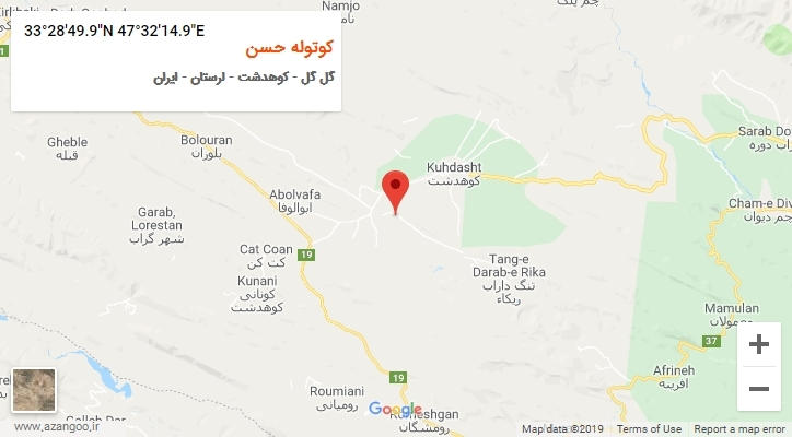 روستای کوتوله حسن بر روی نقشه