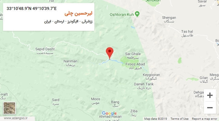 روستای لیرحسین چلی بر روی نقشه