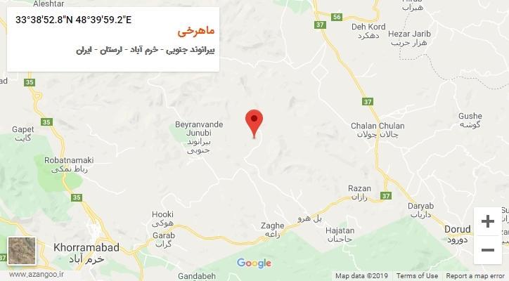روستای ماهرخی بر روی نقشه
