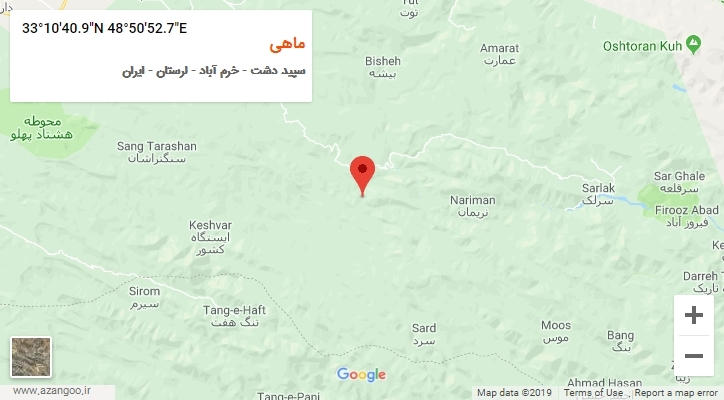 روستای ماهی بر روی نقشه