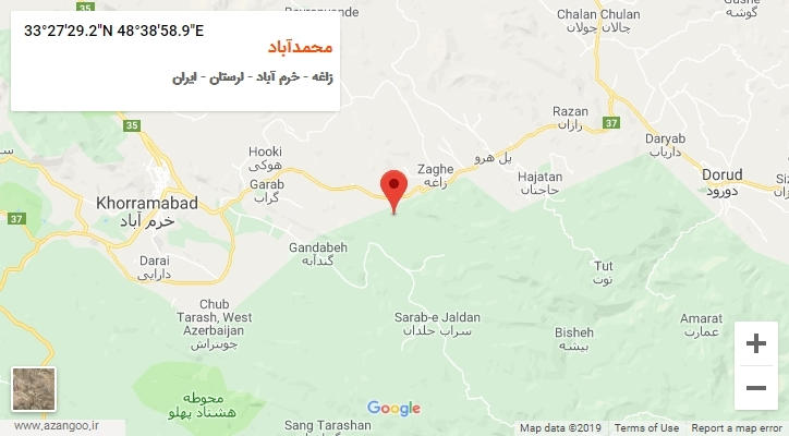 روستای محمدآباد بر روی نقشه