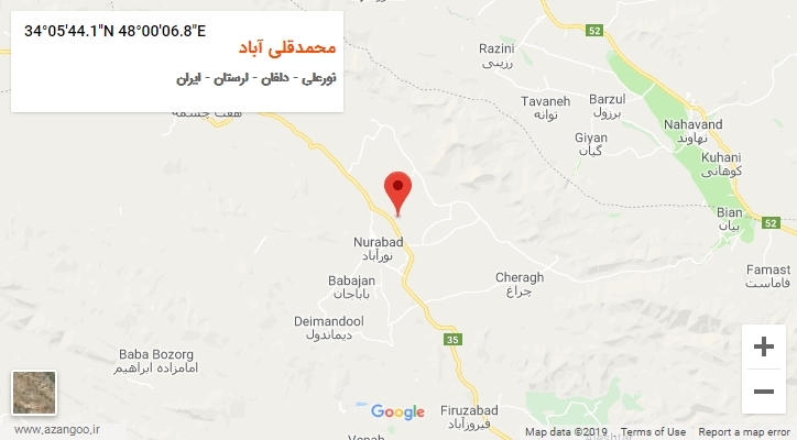 روستای محمدقلی آباد بر روی نقشه