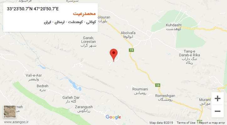 روستای محمدرعیت بر روی نقشه