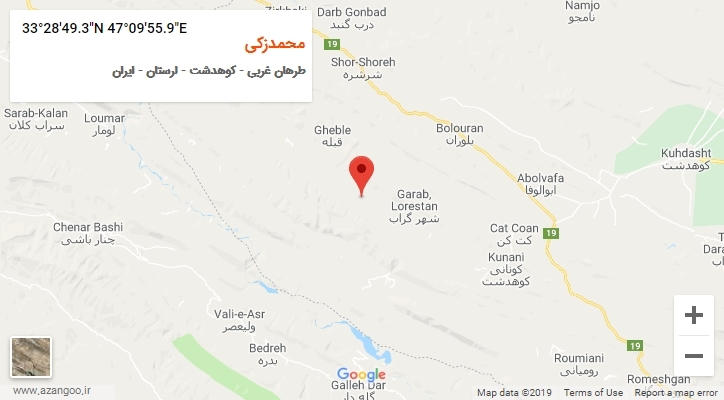 روستای محمدزکی بر روی نقشه