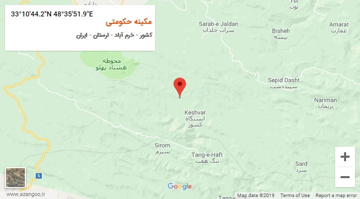 روستای مکینه حکومتی بر روی نقشه