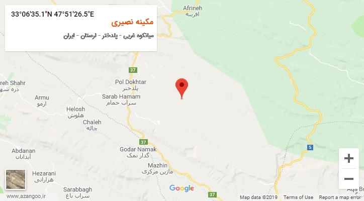 روستای مکینه نصیری بر روی نقشه