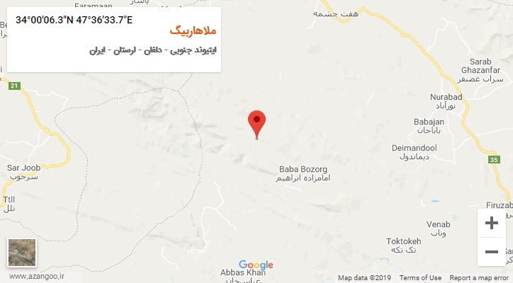 روستای ملاهاربیگ بر روی نقشه