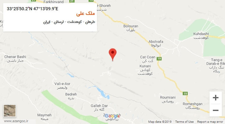 روستای ملک علی بر روی نقشه