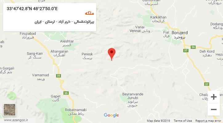 روستای ملکه بر روی نقشه