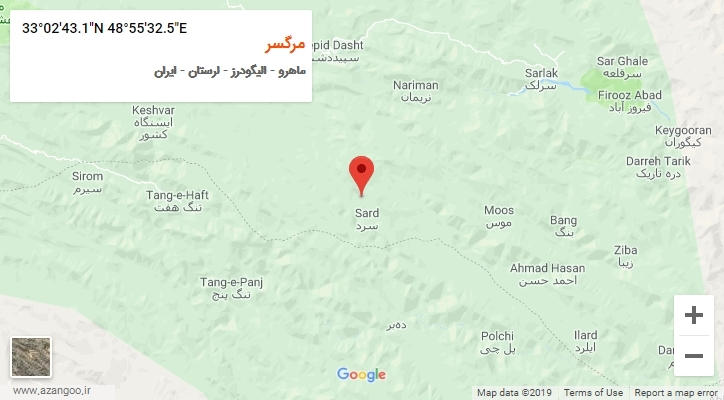 روستای مرگسر بر روی نقشه