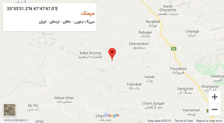 روستای مرمنک بر روی نقشه