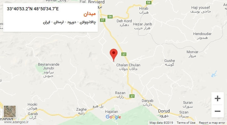 روستای میدان بر روی نقشه