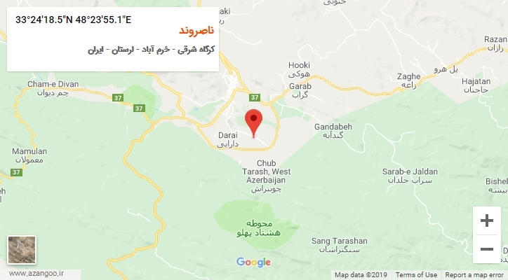 روستای ناصروند بر روی نقشه