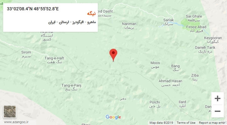 روستای نیگه بر روی نقشه