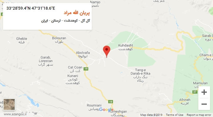 روستای پریان الله مراد بر روی نقشه