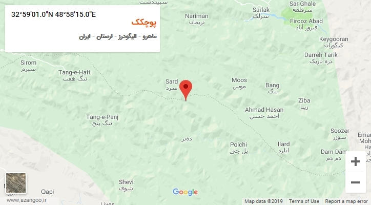 روستای پوچکک بر روی نقشه