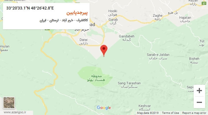 روستای پیرجدپایین بر روی نقشه