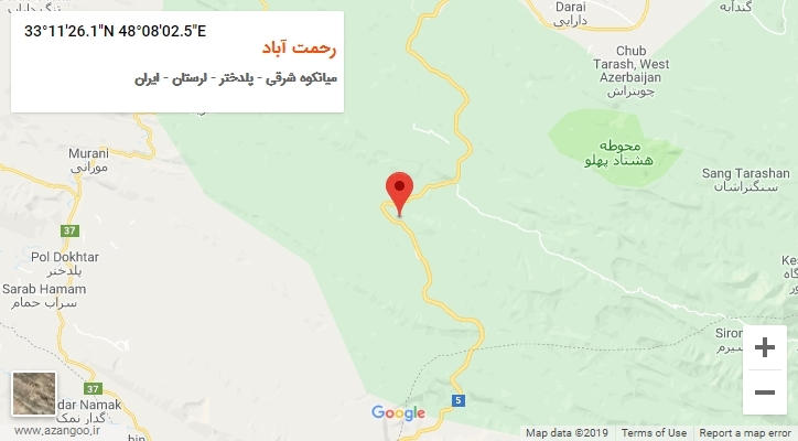 روستای رحمت آباد بر روی نقشه