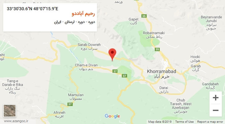روستای رحیم آباددو بر روی نقشه