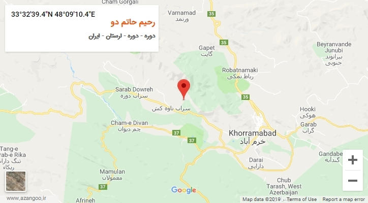 روستای رحیم حاتم دو بر روی نقشه