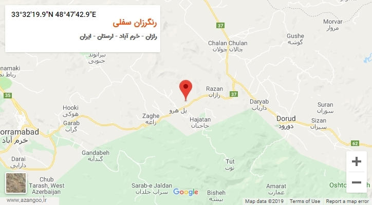 روستای رنگرزان سفلی بر روی نقشه