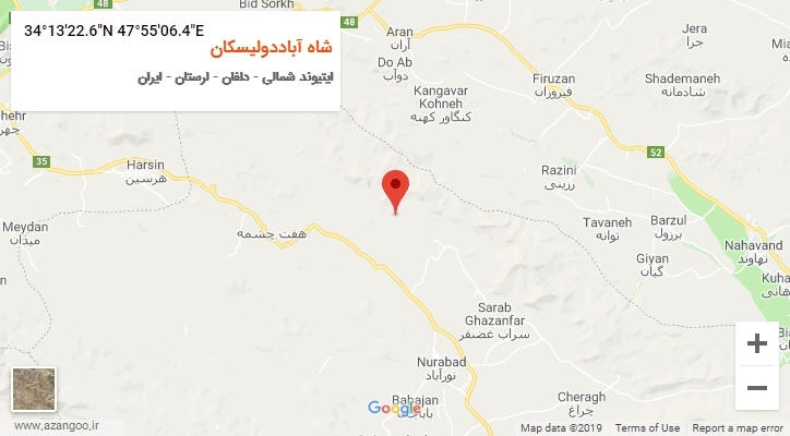 روستای شاه آباددولیسکان بر روی نقشه