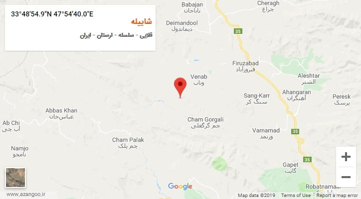 روستای شاییله بر روی نقشه