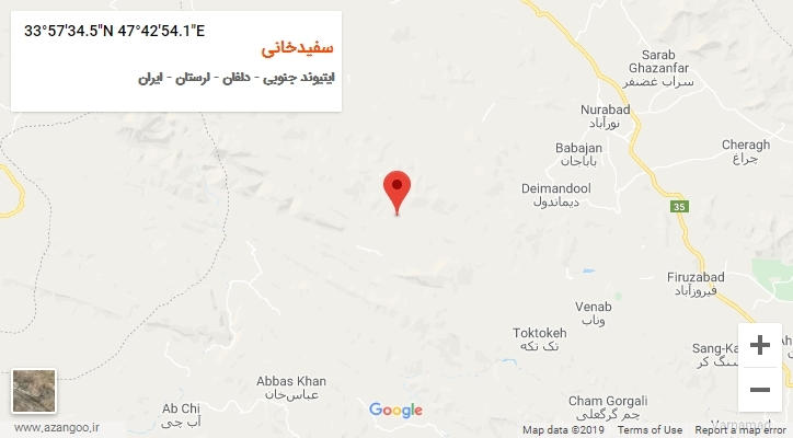 روستای سفیدخانی بر روی نقشه