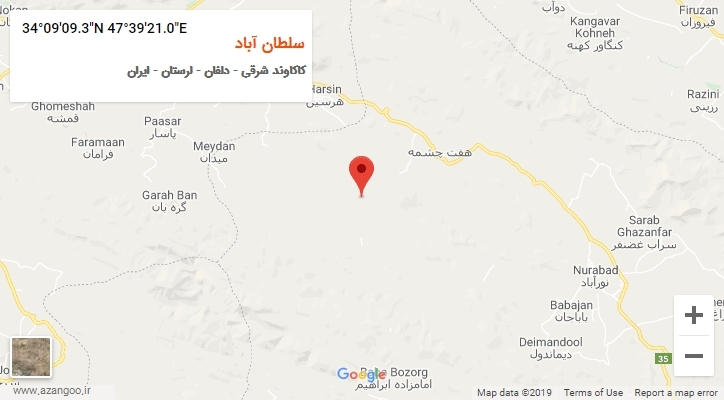 روستای سلطان آباد بر روی نقشه