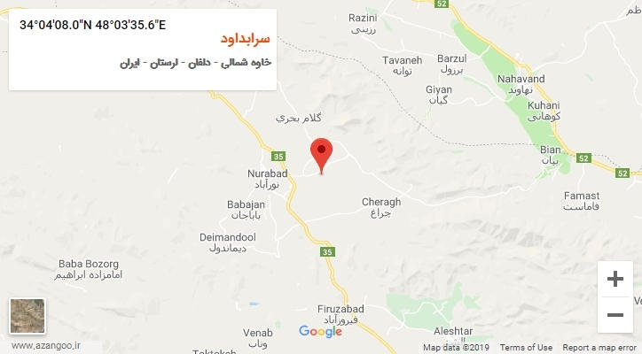 روستای سرابداود بر روی نقشه