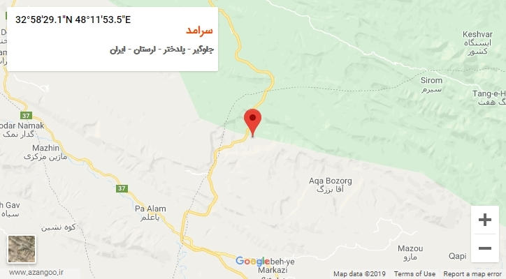 روستای سرامد بر روی نقشه