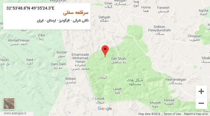 روستای سرقلعه سفلی بر روی نقشه