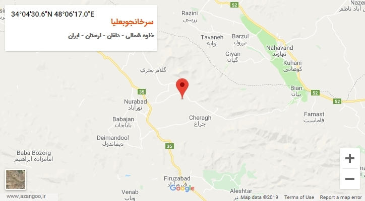 روستای سرخانجوبعلیا بر روی نقشه