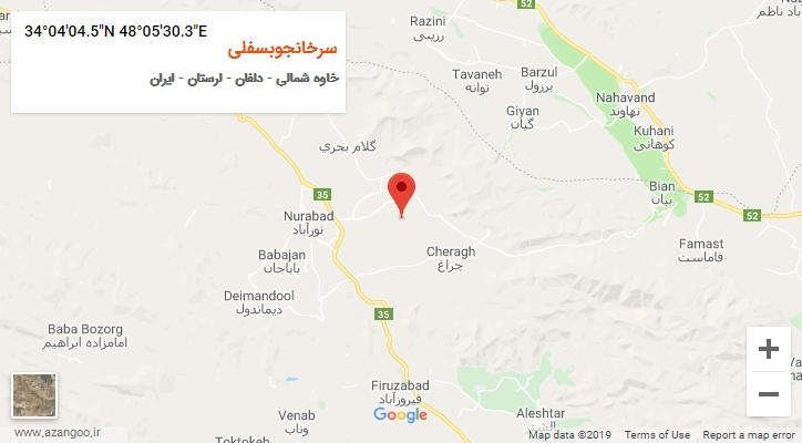 روستای سرخانجوبسفلی بر روی نقشه