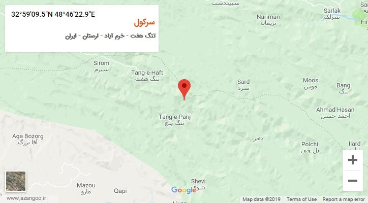 روستای سرکول بر روی نقشه