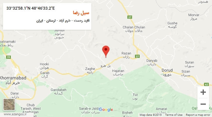 روستای سیل رضا بر روی نقشه