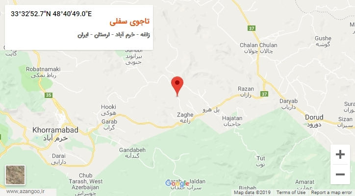 روستای تاجوی سفلی بر روی نقشه