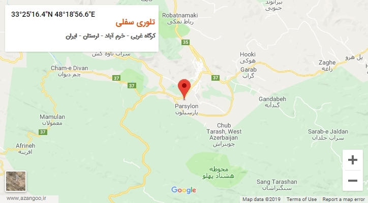 روستای تلوری سفلی بر روی نقشه