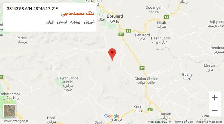 روستای تنگ محمدحاجی بر روی نقشه