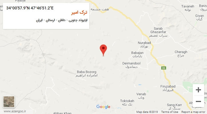 روستای ترک امیر بر روی نقشه