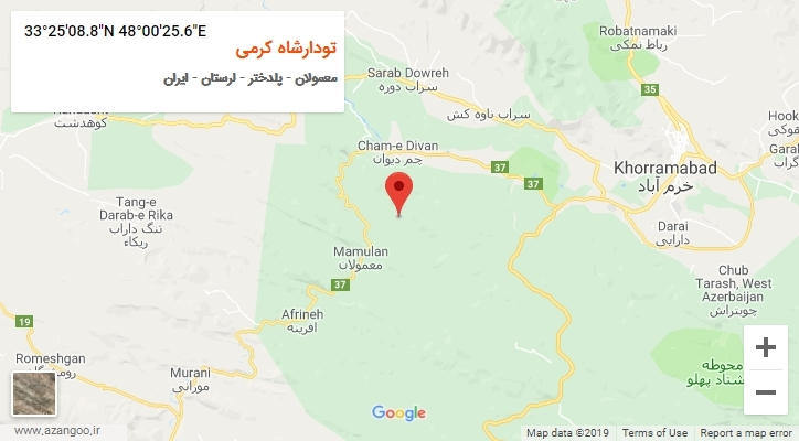 روستای تودارشاه کرمی بر روی نقشه