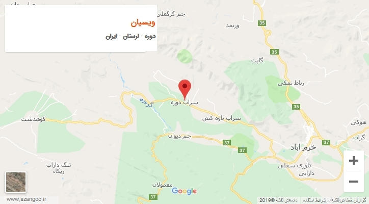 دهستان ویسیان بر روی نقشه