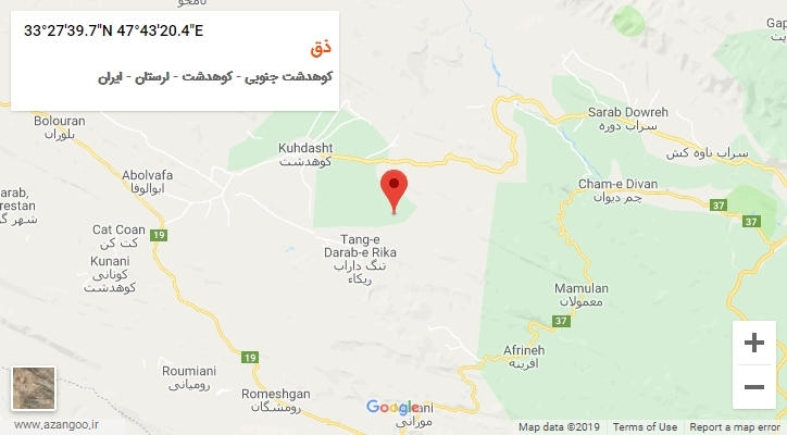 روستای ذق بر روی نقشه